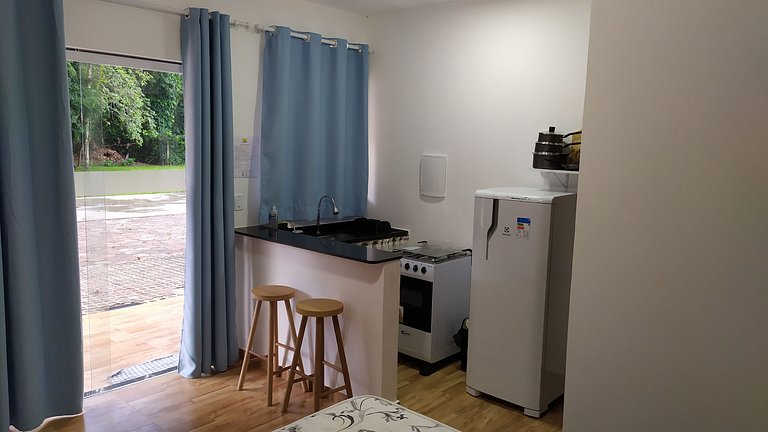 Maresias Flat's Unid. II - Flat Single Térreo com ar condici